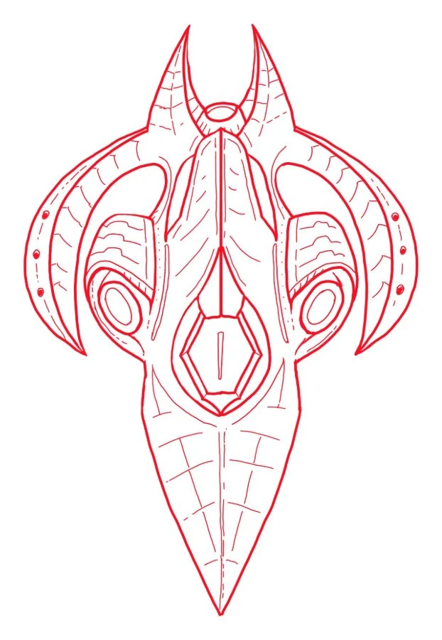 Red-line sketch of the Nano Particle Hover Jet